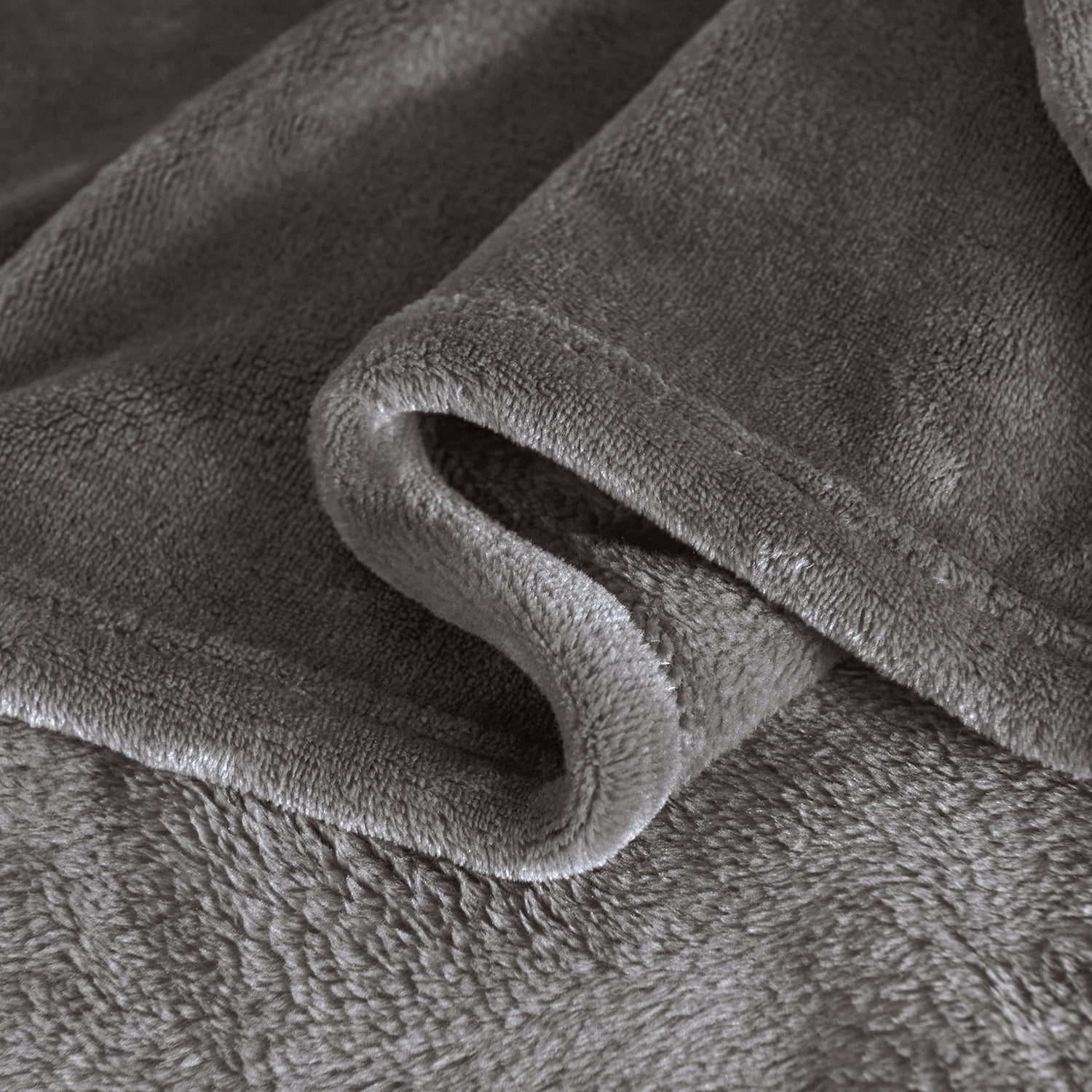 JML Fleece Blanket Flannel Blanket Couch Grey Queen 77"X81" Soft Lightweight Bed Blanket