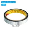 thumbnail image 2 of Uxcell 15mmx30m Prism Tape Holographic Reflective Self Adhesive Decor, Silver 2 Pack, 2 of 5
