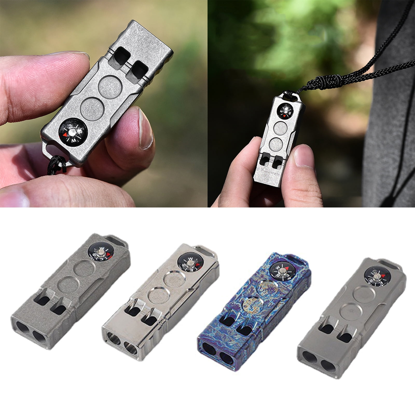 Safety Survival Double Tube Whistle Hikings Camping Training Outdoor Sports Alloys Keyring Whistle
