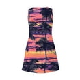 thumbnail image 5 of UPPADA Women's Summer Beach Dress Floral Print Midi Sundress Sleeveless Casual T-Shirts Dress V Neck Loose Boho Tank Dresses My Lists On My Account Orange,S, 5 of 7