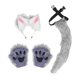 thumbnail image 2 of Diadema De Felpa Con Cola, Conjunto De Orejas, Lobo De Piel Sintética De Alta Simulación, 2 of 7