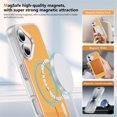 thumbnail image 6 of For iPhone 17 Case (Compatible with MagSafe) Slim Translucent Shockproof with Anti-Fingerprint Phone Case,Orange,For iPhone 17, 6 of 9