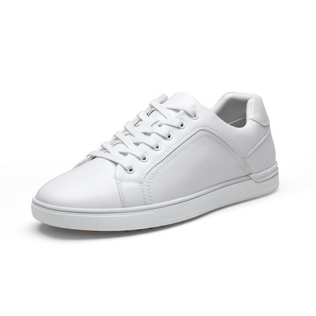 

BRUNO MARC Men s Fashion Sneakers Comfort Lace-up Casual Shoes PU Skate Shoes SBFS211M WHITE Size 9.5