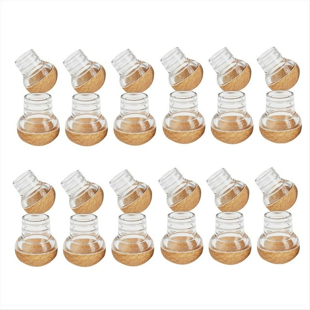Protectores de Piso para Patas de Sillas para Pisos de Madera con Almohadillas de Fieltro, Cubiertas para Proteger los Pies de las Patas de los Muebles de Madera, Copa 24 Piezas L