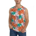 thumbnail image 3 of Uemuo Hawaiian Style Pattern Men's Sleeveless T-Shirt,Muscle Athletic Tank Top, Moisture-wicking Quick-dry Breathable Classic Tee Top for Gym Run Outdoor Sports-X-Large, 3 of 8