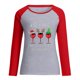 thumbnail image 4 of Tops Para Mujer Camisas de Manga Larga Otoño Primavera Patchwork Navidad Impreso Cuello Redondo Camiseta Casual Odeerbi ODB151466, 4 of 6