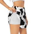 thumbnail image 2 of Bixox Women's Milk Cow pattern 2 in 1 Running Shorts - Lightweight Athletic Workout Gym Yoga Shorts Liner with Pockets - XX-Large, 2 of 7