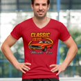 thumbnail image 4 of Vintage Classic 1970 Muscle Car Men's V-Neck T-shirt American Power Legendary V8 Performance, 4 of 7