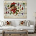thumbnail image 4 of Designart 'Cute Elf With Christmas Lights' Print on Natural Pine Wood, 4 of 5