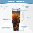 thumbnail image 5 of Easygdp Sunset Coast Sunflower Insulated Stainless Steel Hot/Cold Coffee Cup Travel Mug Cup 40oz Ice Bully With Handle, 5 of 8
