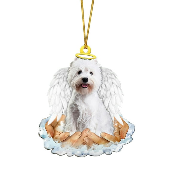 A Holiday Winged Dog Pendant For Christmas Tree Crafted From Pp
