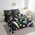 thumbnail image 3 of Feelyou Kawaii Baseball Print Bedding Comforter Set 7-Piece, Cartoon Stars Seashell Fish King Bedding Sets, Cute Cartoon Reversible Bed Sheets, Super Cozy Room Decor, 3 of 7