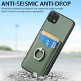 thumbnail image 2 of Carbon Fiber Patterned Case for Samsung A12 5G, Wallet case with [360°Rotation Ring Kickstand] Credit Card Holder,PU Leather Shockproof Cover Women Men for Samsung Galaxy A12 5G, Green, 2 of 8