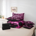 thumbnail image 6 of Feelyou Polkadot Leopard Print Twin Bedding Sets 7pcs, Fashion Black Pink Comforter Set, 6 of 8