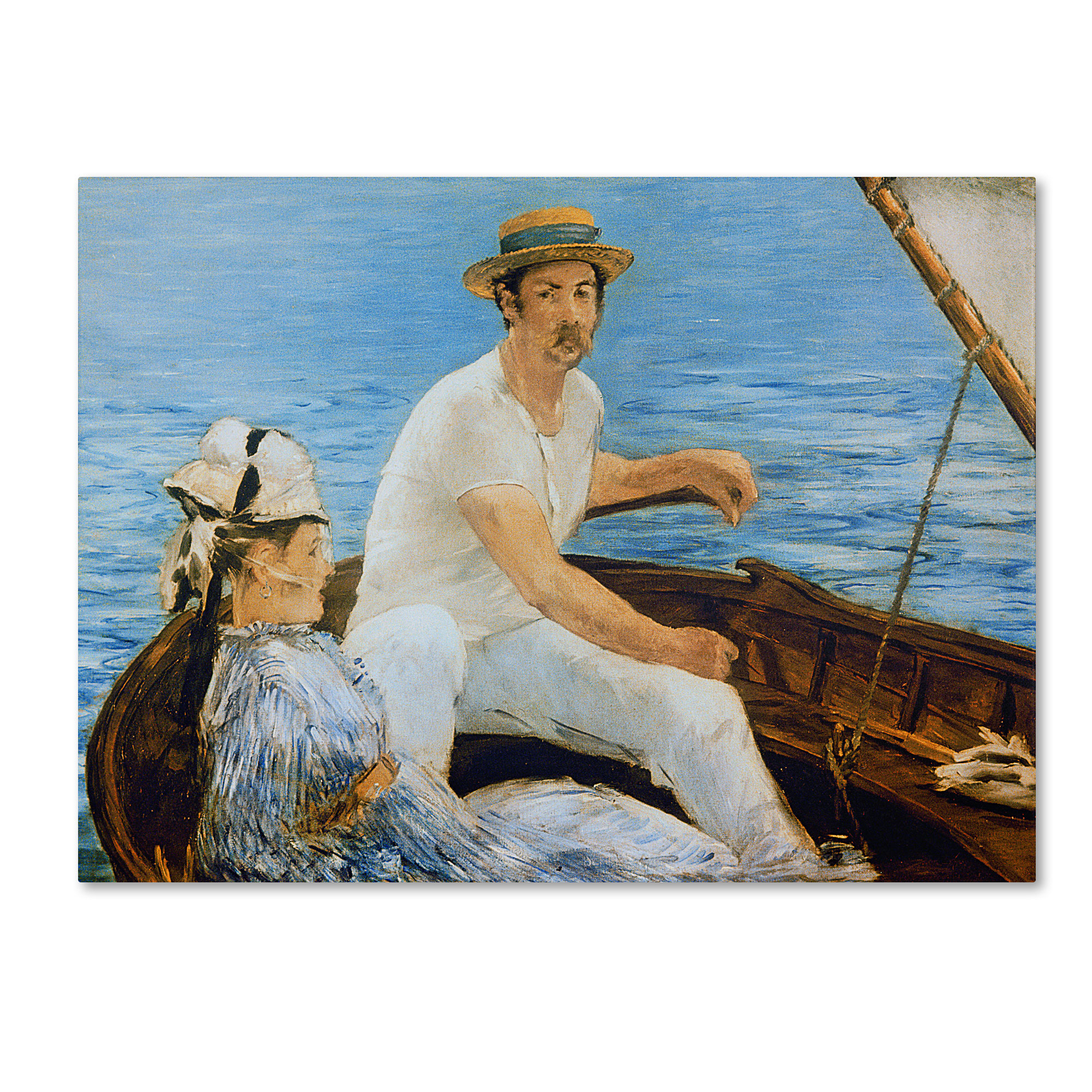 Trademark Fine Art "Boating" 1874 Canvas Art by Edouard Manet