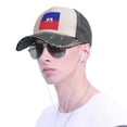 thumbnail image 5 of Men Women Haitian Flag Pattern Baseball Cap Golf Dad Hat Adjustable Low Profile Cotton Hat, 5 of 7