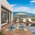 thumbnail image 2 of Navy Blue Brown Outdoor Rug 4x6 Ft, Non Slip Washable Area Rug, Tropical Botanical Palm Leaves Vintage Patio Rugs Carpet Runner, Large Floor Mat for Indoor/Outdoor Deck Porch Camping, 2 of 8