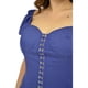 thumbnail image 4 of Vestido mini de mezclilla L'ATISTE Tallas Extras 51827 azul 44, 4 of 6
