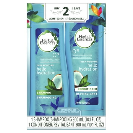 Herbal Essences Hello Hydration Shampoo and Conditioner with Coconut Essences Dual Pack, 20.2 fl (What's The Best Shampoo And Conditioner For Hair Growth)