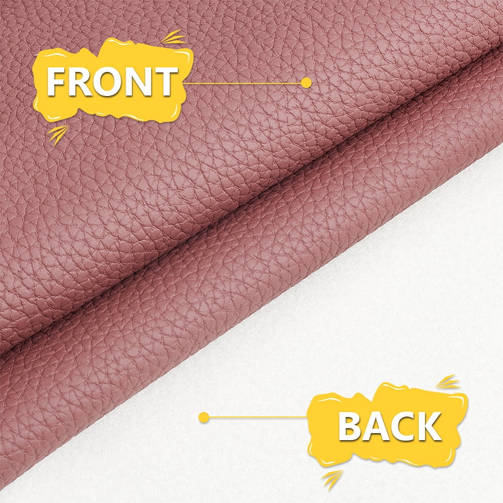 1 Yard Lichee Pattern PVC Leather Fabric for DIY Bag Clothing Accessories Dark Red 1400x1mm DIY