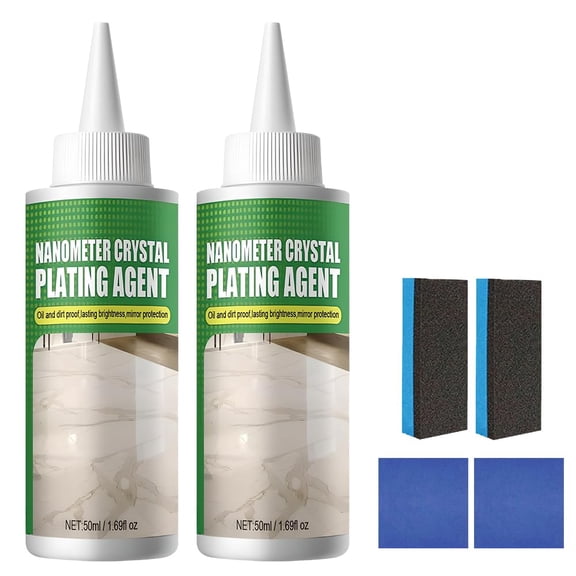 Nano Crystal Coating Agent For Tile & Furniture, 2026 New Granite Countertop Cleaner and Sealer with Protection, Quartz Marble Stone Polish Cleaner for Permanent Hold & Shine Effect Fast Drying (2Pc)