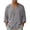 Grey, variant on VeFlora Men's Linen Shirt, Long-Sleeve, V-Neck, Button-Down Linen Shirt, Men's Summer Shirt, Lightweight, Casual Shirt, Men's Shirts, Beach Shirt(Beige/L)