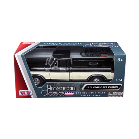 Two Tone Car 1979 Ford F-150 Pickup Truck 2 Tone Black/Cream 1/24 Diecast Model Car by Motormax ()