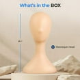 thumbnail image 2 of Professional Mannequin Head, Skin Tone Abstract Durable Multi-purpose Women Model Wig Stand Display, Suitable for Shaping and Displaying Hats, Hair Pieces, Wigs, Accessories and Jewelry, 2 of 5