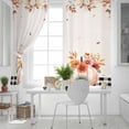 thumbnail image 5 of Fsddascl Pink Pumpkin Blackout Curtains for Bedroom/Living Room, Thermal Insulated Kitchen Curtains, Thanksgiving Fall Flower Maple Leaf Plaid Grommet Darkening Window Treatment Drapes 42"x63"x2, 5 of 6
