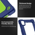 thumbnail image 4 of Fancing for Callsky-Tab Cpad 10 Tablet Case,Shockproof Kids Rugged with Kickstand Shoulder Strap Heavy Duty Hybrid Cover for Callsky-Tab Ctab 10 Tablet/for Callsky-Tab Cpad 10 10.1 inch(Navy/Green), 4 of 9