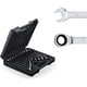 thumbnail image 2 of 12pcs Ratchet Wrench Set 5 Deg Movement Spanner Kit Combination Wrenchs Chrome Vanadium Steel , Metric Sizes 8-19mm with storing case, 2 of 5