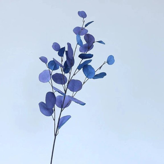 Artificial Plants Long Pole Eucalyptus Leaves Plants Money Leaf Wall Decor Wedding Shooting Prop Home Room Vases Table Diy Decor