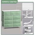 thumbnail image 4 of Dresser with 9 Drawers - Furniture Storage Chest Tower Unit for Bedroom, Hallway, Closet, Office Organization - Steel Frame, Wood Top, Fabric Bins (Teal, Solid), 4 of 6