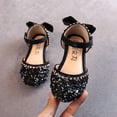 thumbnail image 2 of hoksml Girls Sparkly Rhinestone Ankle Strap Sandals with Bow, Glitter Princess Dress Shoes for Wedding, Pageant and Birthday Party Occasions, 2 of 5