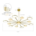 thumbnail image 2 of Deyidn Modern LED Industria Chandeliers Round Pendant Light Farmhouse Gold Chandelier Mid Century Ceiling Light Fixtures for Dining Room Bedroom Living Room Kitchen Hallway Foyer（13-Light）, 2 of 9