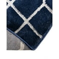 thumbnail image 2 of Marilyn Monroe Glam Collection Area Rug - Trellis (5' 3" x 8' Oval Navy Blue Silver/Silver), 2 of 10