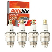 4 pc Autolite 2984 Copper Core Spark Plugs for Ignition Wire Secondary