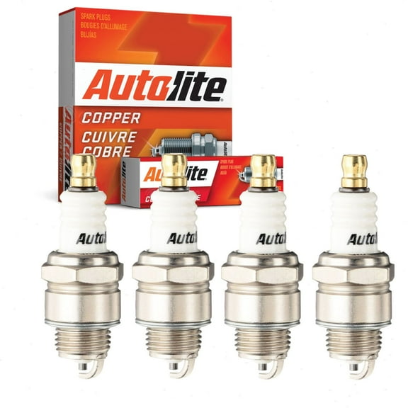 4 pc Autolite 2984 Copper Core Spark Plugs for Ignition Wire Secondary