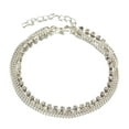 thumbnail image 1 of Hioecau Multi-layer Rhinestone Inlaid Anklet Women Beach Sandals Barefoot Ankle Bracelet, 1 of 6