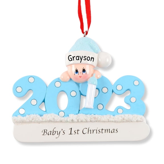 Personalized Babys First Christmas Ornament 2024 - My First Christmas Ornament - 2024 Baby Boy First Christmas Ornament, 1st Christmas Baby Ornament 2024 - Free Customization