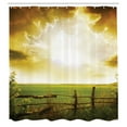 thumbnail image 3 of Ambesonne Country Shower Curtain, Sunset on Spring Field, 69"Wx84"L, Green Yellow, 3 of 5