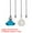 Lake Blue/White, variant on Uxcell Ceiling Fan Pull Chain Crystal Diamond/Baseball Pull Chain Extension Fan Pulls Extender Set Ornament Pendant Pink/White