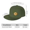 thumbnail image 2 of DouZhe Flat Brim Cap Snapback Hat, Bitcoin Crypto Currency Prints Adjustable Green Adult Baseball Cap, 2 of 6