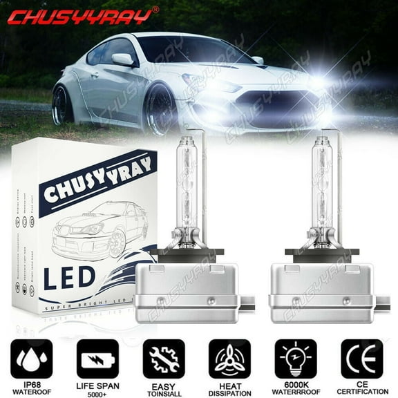 For Ford Edge 2011-2018 HID Headlight Bulbs High Or Low Beam Xenon White 6000K