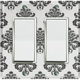 thumbnail image 1 of Metal Light Switch Plate Cover Damask Gray DAM006, 1 of 13