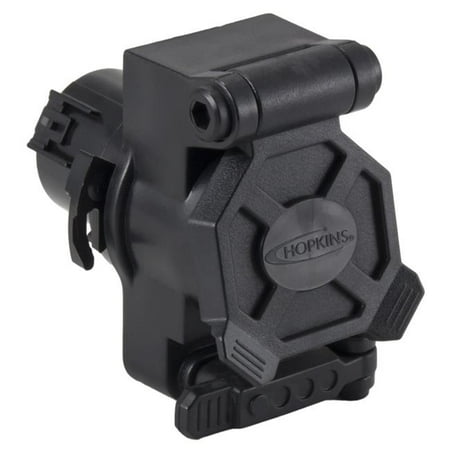 7 Way Plastic Connector - Trailer Wiring Connector 7 Way Blade & 4 Way Flat - Black