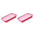 thumbnail image 1 of Cateissary Molde de silicona para salchichas, 6 cavidades, molde antiadherente para sartén de chocolate para dulces de hielo, para hornear, rojo Rojo 2piezas, 1 of 6