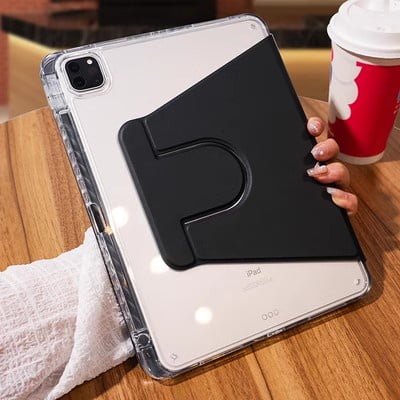 Pour IPad 10e 10.9 Pro 12.9 Air 5 4 3Pro 2 1 Pro 10.5 10.2 9e 8e 7e Mini 6 Étui avec Porte-Crayon Support Flip TPU Étui Arrière fine