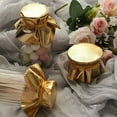 thumbnail image 6 of Balsa Circle 6 Metallic 6" Gold Round Lame Fabric Jar Covers Satin Tie String Party Events Decorations Supplies, 6 of 8
