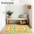 thumbnail image 3 of ODIKA 3'x5' Machine Washable Non-Slip Area Rug, Interactive Counting Alphabet Grid Preschool Teaching Floor High Traffic Rug with Pad, Green, 699397, 3 of 8